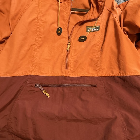 LL Bean Jacket Mountain Colorblock Anorak Hooded Windbreaker 1/2 Zip Women's XL - Picture 6 of 6